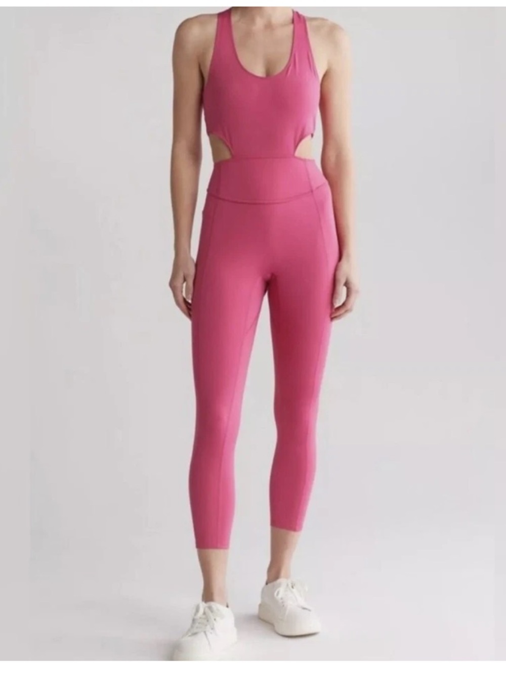 Free People FP Movement Back It Up Jumpsuit Pink Medium